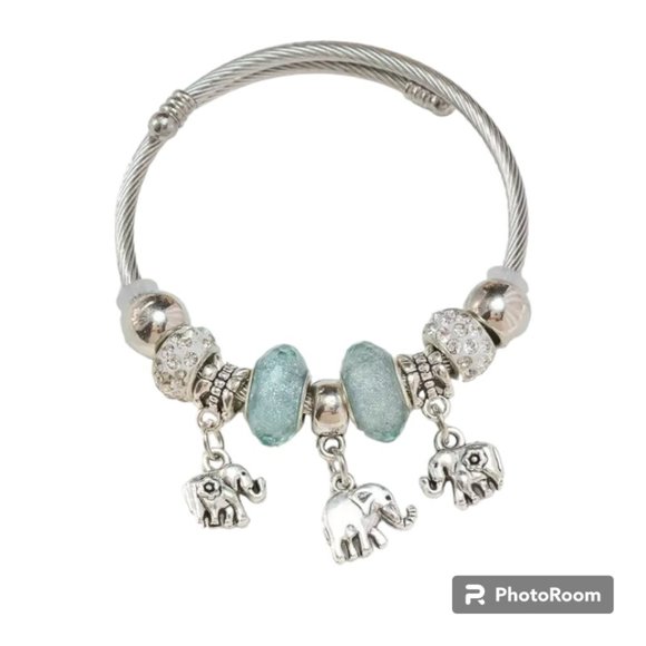 Jewelry - New Rhinestone Charm Bengal Elephant Bracelet
